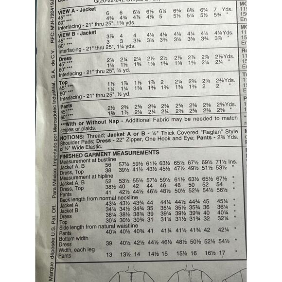 McCalls 8568 Sewing pattern dress jacket top pants size 14 16 18 - Picture 5 of 8